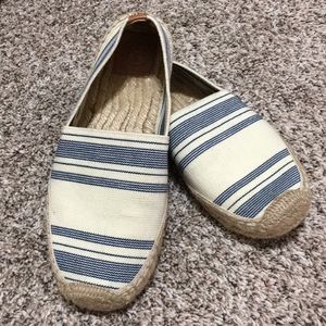 Tory Burch Flat espadrilles size 8 blue tan white